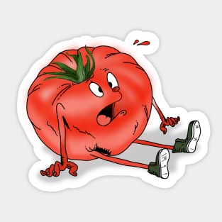 Confused heirloom tomato Sticker